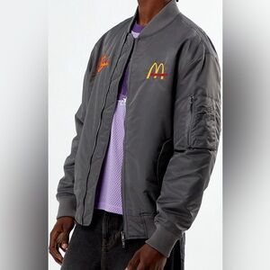 McDonald's Land Charcoal Bomber Jacket Mens Size L -NEW